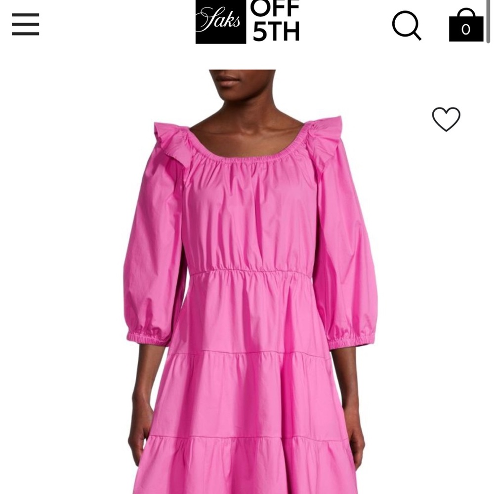 RACHEL PARCELL
Ruffled Shoulder Tiered Minidress Mini Dress Pink - Sz 2